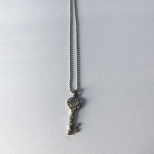 Heart key necklace